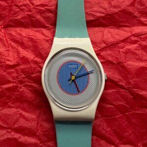 Swatch Watch Ice Mint LW105 Vintage 1985
